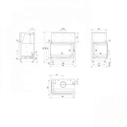 Каминная топка Kratki Oliwia/PW/BL/17/BS/W/Deco в Лиде