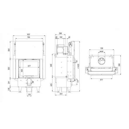 Каминная топка Defro Home Navi SM G с водяным контуром и подъемом стекла вверх в Лиде