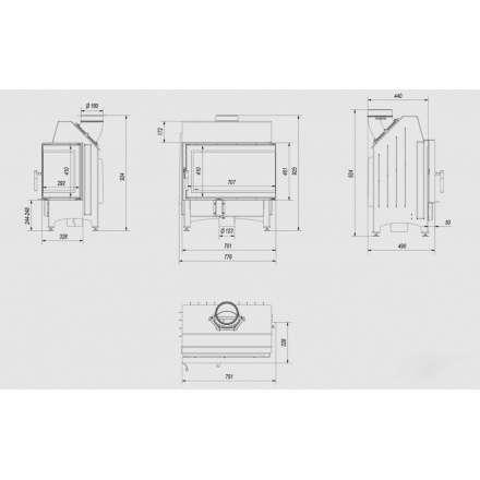 Каминная топка Kratki Zibi/P/BS/DECO в Лиде