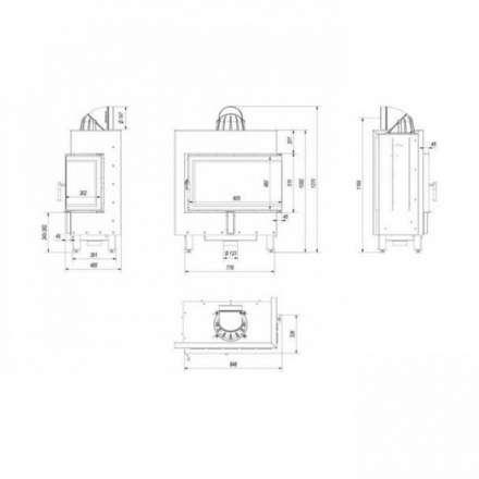 Каминная топка Kratki Lucy/14/P/BS в Лиде