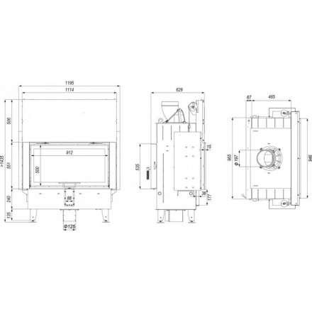 Каминная топка DEFRO HOME INTRA LA T G в Лиде