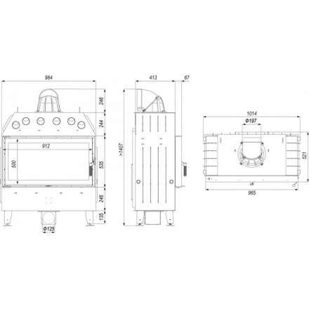 Каминная топка DEFRO HOME INTRA LA в Лиде