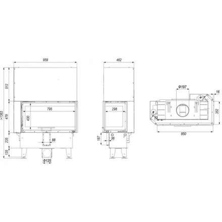 Каминная топка INTRA ME BL SLIM G в Лиде