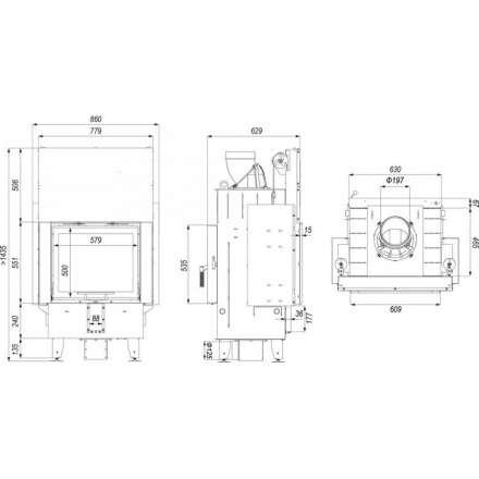 Каминная топка DEFRO HOME INTRA SM T G в Лиде