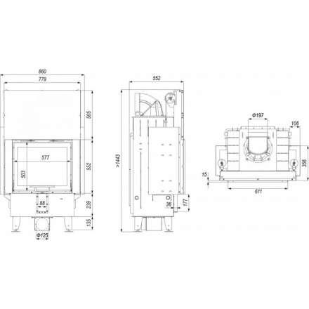Каминная топка DEFRO HOME INTRA SM G в Лиде