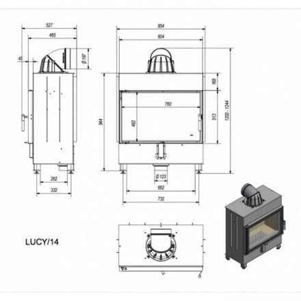 Каминная топка Kratki Lucy/14 в Лиде