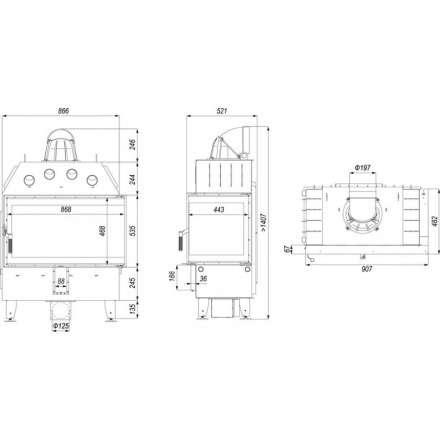 Каминная топка DEFRO HOME INTRA ME BP в Лиде