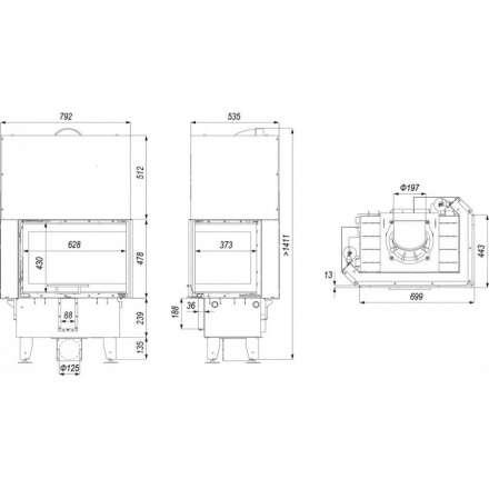Каминная топка DEFRO HOME INTRA SM BL MINI G в Лиде