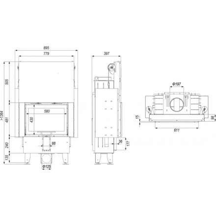 Каминная топка INTRA SM SLIM G в Лиде