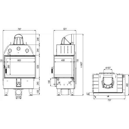 Каминная топка DEFRO HOME INTRA SM BL в Лиде