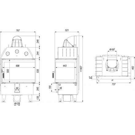 Каминная топка DEFRO HOME INTRA SM BP в Лиде