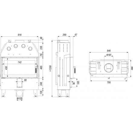 Каминная топка INTRA ME SLIM в Лиде