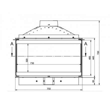 Каминная топка KFD ECO MAX 7 3F standard в Лиде