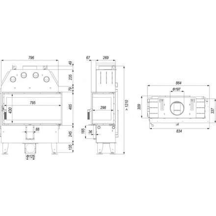 Каминная топка INTRA ME BP SLIM в Лиде