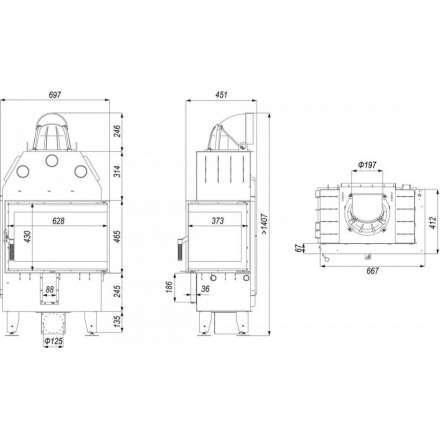 Каминная топка DEFRO HOME INTRA SM BL MINI в Лиде