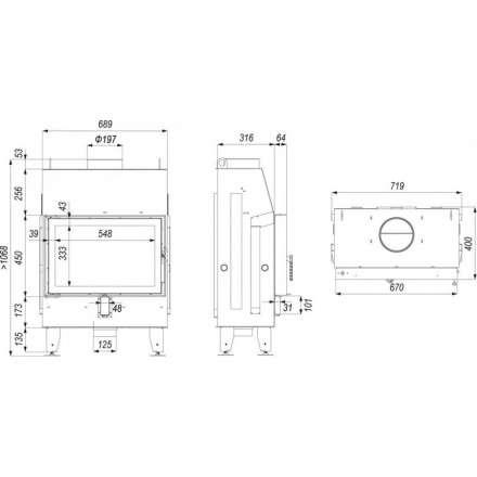 Каминная топка IMPULS SM в Лиде