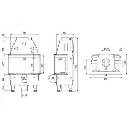 Каминная топка DEFRO HOME INTRA SM C в Лиде