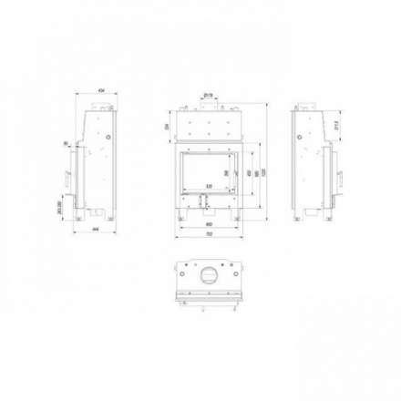 Каминная топка Kratki MBM/PW/10/W в Лиде