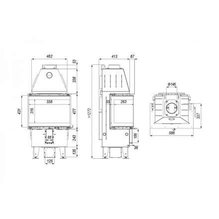 Каминная топка DEFRO HOME INTRA XSM C в Лиде