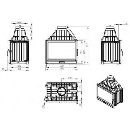 Каминная топка NORDflam Savona в Лиде