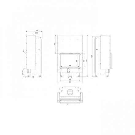 Каминная топка Kratki MBZ/PW/13/G/W в Лиде