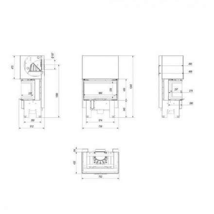 Каминная топка Kratki NBC 7 (гильотина) в Лиде