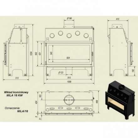 Каминная топка Kratki Mila в Лиде