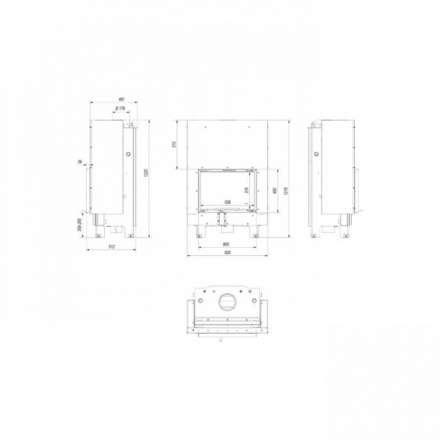 Каминная топка Kratki MBM/PW/10/W/G в Лиде