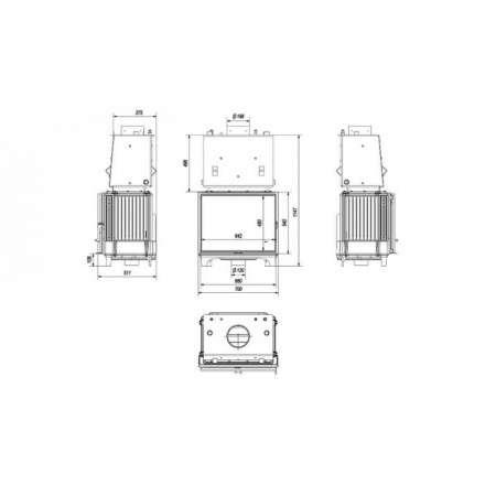 Каминная топка Kratki FRANEK/PW/12/W в Лиде