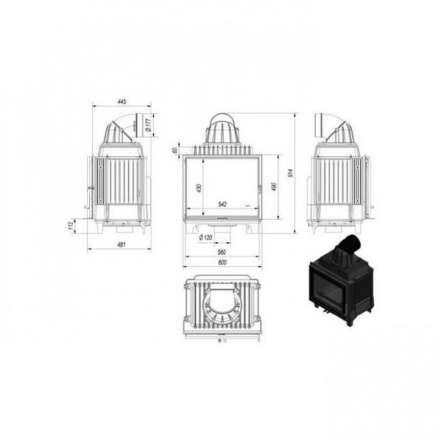 Каминная топка Kratki FRANEK/10 в Лиде