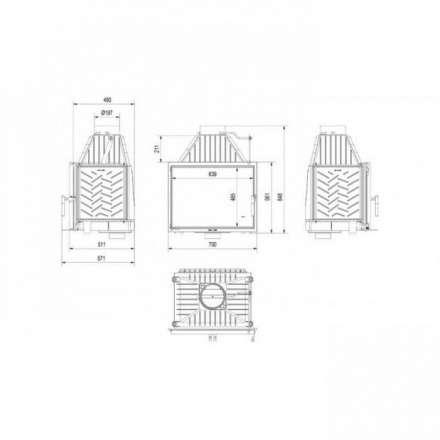 Каминная топка Kratki Zosia 12 в Лиде