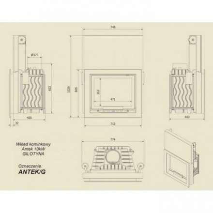 Каминная топка Kratki Antek/G в Лиде