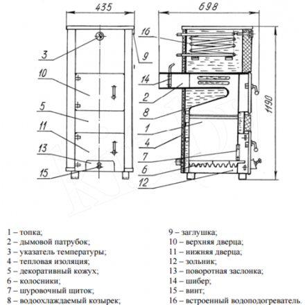 Твердотопливный котел РАТОН КС-ТГВ-16 Амазонка бай фото в Лиде