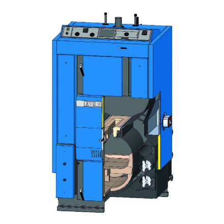 Твердотопливный котёл Atmos DC150 в Лиде