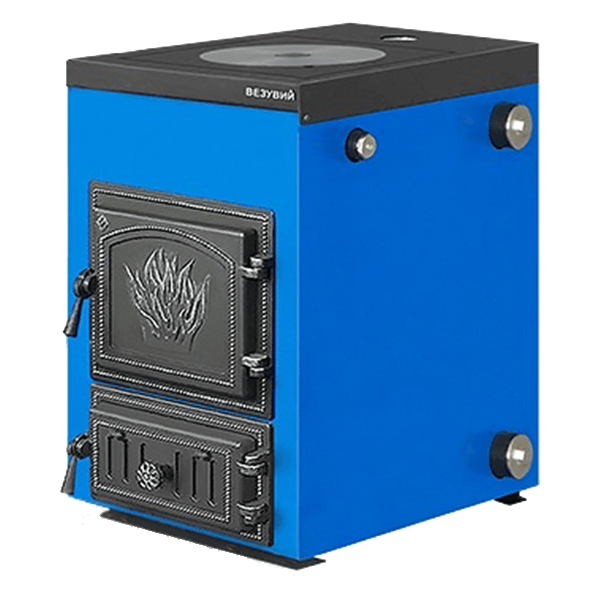 Котел твердотопливный Везувий Эльбрус-14 с плитой Везувий Амазонка бай фото в Лиде