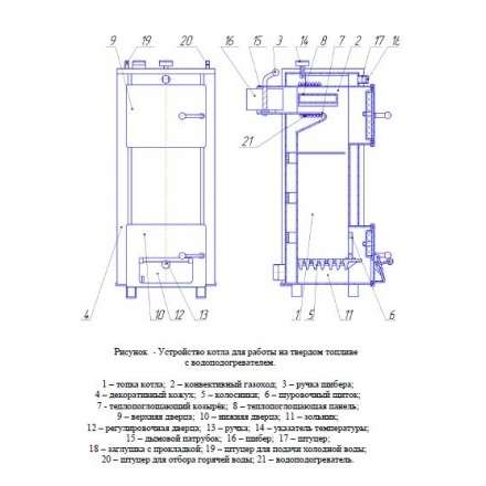 Твердотопливный котел Теплоприбор КС-ТГ-12,5-01 в Лиде