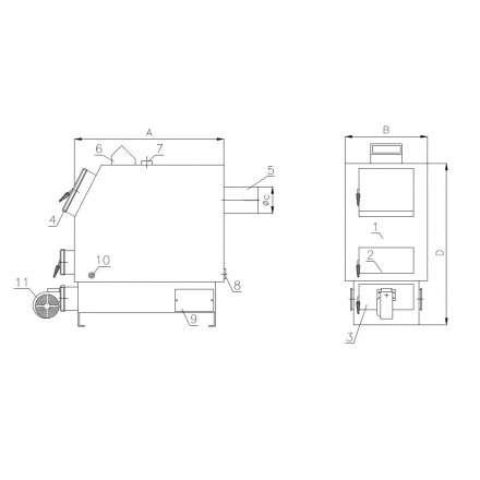 Твердотопливный котел РАТОН КОС-ТВ-45 в Лиде
