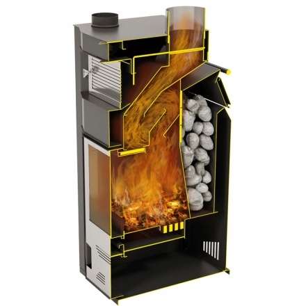 Отопительная печь со стеклом Теплодар Сиеста 30 фото в Лиде