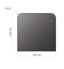 Лист напольный Везувий, 2мм, черный 1200*1200*2 R135 в Лиде