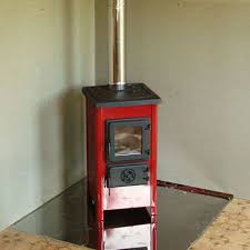 Купить Печь-камин MBS Hit красный сталь в Лиде Амазонка бай фото в Лиде