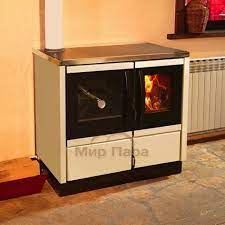 Купить Печь-камин MBS Thermo Rocky (с водяным контуром) кремовая в Лиде Амазонка бай фото в Лиде