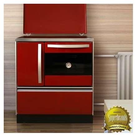 Плита на дровах MBS Thermo Royal 720 P3 (с водяным контуром) красная купить в Лиде