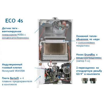 Газовый котел Baxi ECO 4S 10F в Лиде