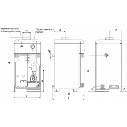 Газовый котел Житомир-10 КС-Г-007 СН (в комплекте) в Лиде