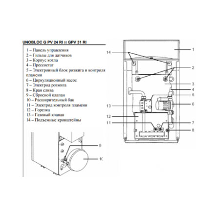 Газовый котел Ariston UNOBLOC G 38 RI в Лиде